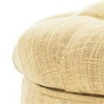thumbnail image 5 of SAFAVIEH Amelia Tufted Storage Ottoman Gold, 5 of 7