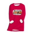 thumbnail image 2 of Hauts d'Automne pour Femmes Mode Décontractée Manches Longues Col Rond Blouses & Chemises Hauts Décontractés pour Femmes en Solde, 2 of 3