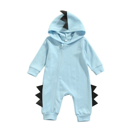 

sdghg Baby Solid Color Romper with Tassels Long Sleeve Zip-up Hooded Jumpsuit for Spring Autumn