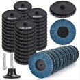 thumbnail image 1 of 2 Inch Flap Disc, 72 PCS Die Grinder Sanding Disc with 1/4 Inch Holder, 40 60 80 120 Grit Assorted Grinding Wheels, 1 of 6