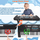 thumbnail image 5 of Teclado Para Niños Con Micrófono, Teclado De Piano Portátil Negro, 5 of 7