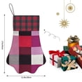 thumbnail image 2 of Dog Paw Decorative Socks 17x11.8in Top With A Strap Design For Easy Hanging For Festive Christmas Party Decorations Palevioletred Buffalo Plaid Check Tartan Scotland_2, 2 of 8