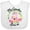 AA-White, variant on Inktastic Baby Flamingo My Grandma Loves Me with Flower Wreath Boys or Girls Baby Bib