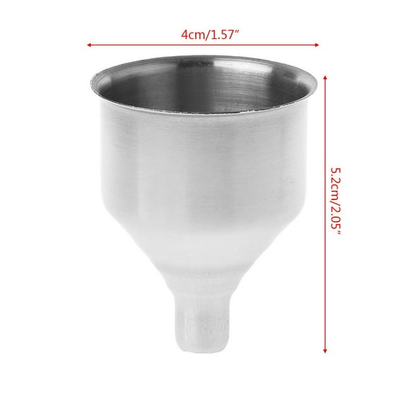 SDFGTstore Stainless Steel Funnel Refill Filling Small Bottles Flasks Kitchen Spices Liquid