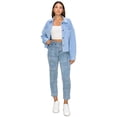 thumbnail image 5 of KHAKI & BLUE Women's Denim Pants High Waisted All-Over Bandana Printed Mom Jeans Casual Stretch Comfy 79107Z-DM889-DP854 LT 3, 5 of 7