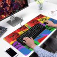 thumbnail image 2 of Long Mouse Pads for Desk,Colorful Dinosaurs Pop Art Pattern Desk Mats on Top Of Desks, Desk Mouse Pad Extra Large with 3mm Non-Slip Base and Stitched Edge for Gaming,Office,Work,Home 31.5"x15.7", 2 of 6