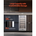 thumbnail image 2 of VEVOR Wine Cooler 28 Bottle Mini Wine Fridge with Glass Door Digital Temp Control, 2 of 9