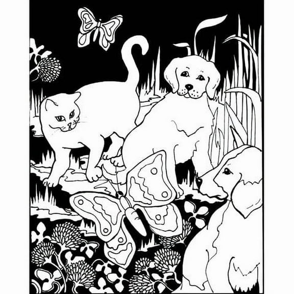 Velvet Art Set Kittens And Puppies 16X20