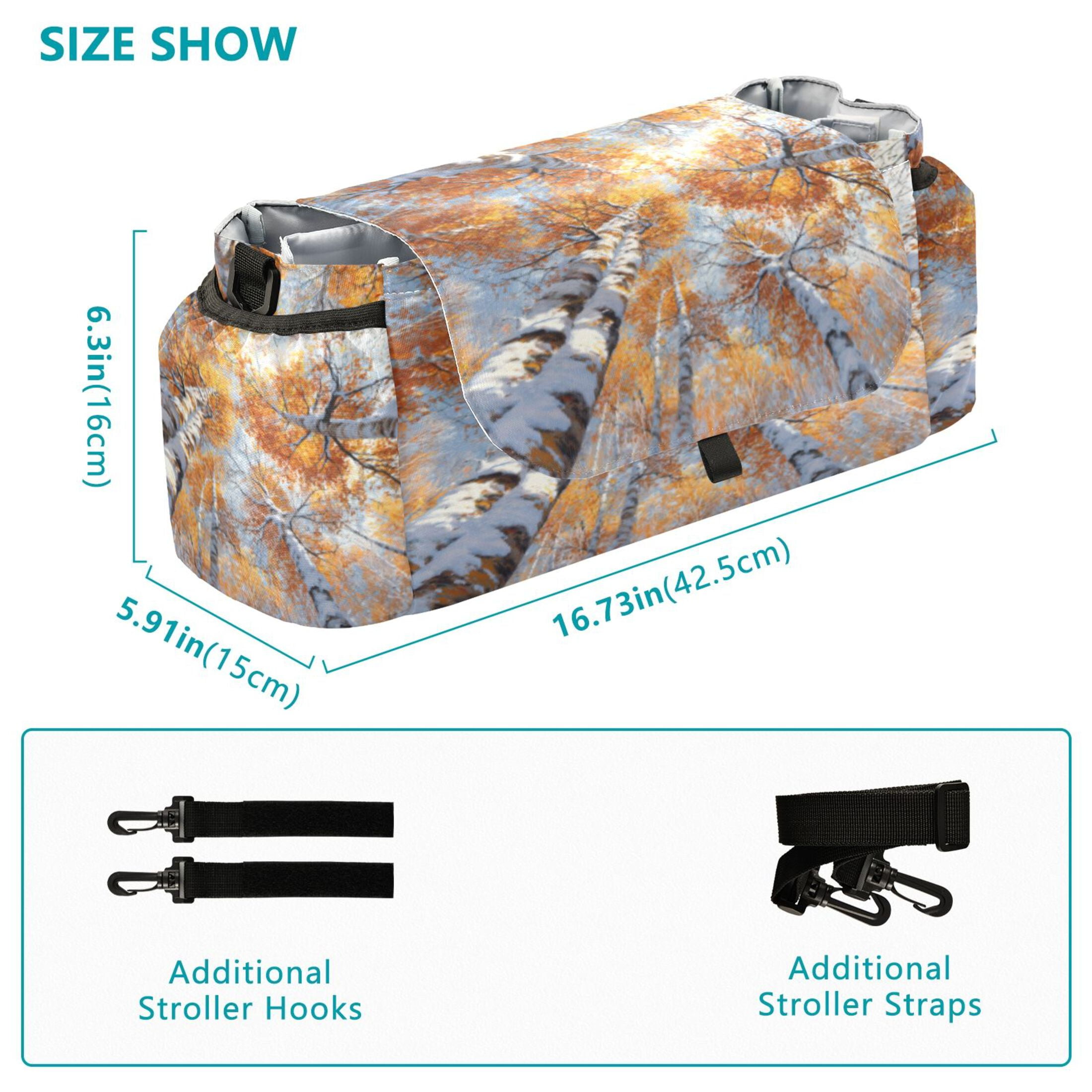 DIXRUYEE Stroller Organizer Autumn Tree Canopy Printed