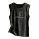 thumbnail image 1 of Gibobby Top Cómodo Top Suelto Estampado sin mangas Camisa Mujer Blusa informal para mujer(Negro,CH), 1 of 3
