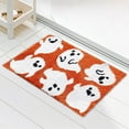 thumbnail image 4 of Lilgiuy Halloween Bath Mat Bathroom Rugs, Orange Ghost Bath Mat Cute Goth Bath Mat Non Slip, Cool Horror Machine Washable Rug Halloween Bathroom Decor for Bedroom Kitchen, 15.74"x23.62", 4 of 5