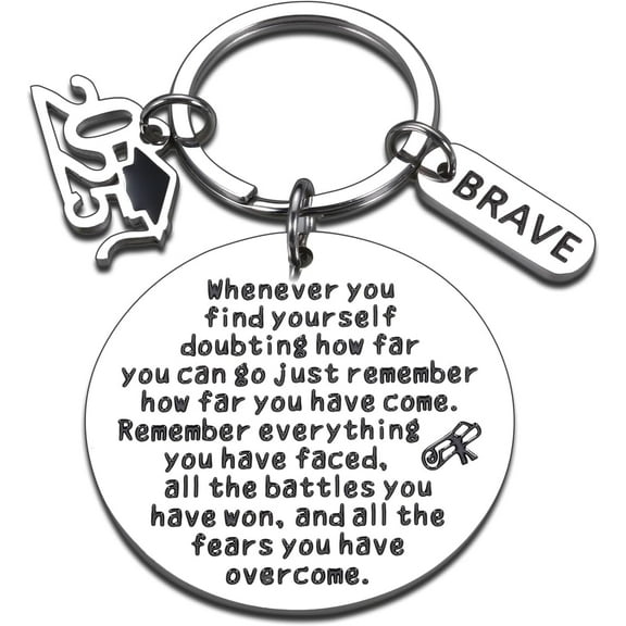 2025 Graduation Gifts Keychain for Him Her Middle High School College Students Class of 2025 Senior Grad PHD Master Nurse Graduates Inspirational Gifts for Women Men Easter Basket Stuffers for Teens