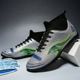 thumbnail image 3 of FLTHDD Men's High-Top Soccer Cleats - Tf Spikes For Outdoor Training & Competition, Non-Slip On Artificial Grass, Lace-Up, All-Season, 3 of 7