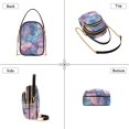 thumbnail image 3 of FORMRS Crossbody Bag for Women Quilted Travel Shoulder Cell Phone Purse with Chain Strap Handbag, Pink Marble Pattern, 3 of 7