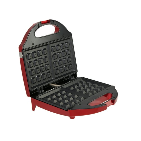 Servappetit Electric Waffle Maker - Non-Stick - Makes 2 Waffles 4 x 5 Inch Each - Red