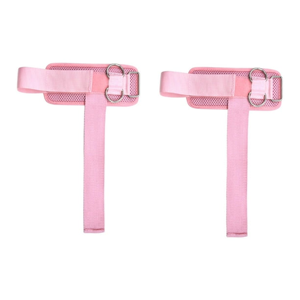 2 correas de muñeca para levantamiento de pesas, banco de fitness, gimnasio para dominadas y soportes de muñeca. Rosa 315x17cm