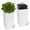White, variant on Faitaliicy 2-Pack 23" Tall Planter Modern Square Rattan Plant Pot Outdoor Indoor Large Garden Plant Pots Tree Flower Pot With Self-Watering Drain Holes Water Level Monito For Front Porch Patio