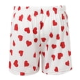 thumbnail image 4 of Norvella Womens Heart Print Boxer Shorts Elastic Waist Mid Rise Relaxed Fit Lounge Underwear All Over Pattern Casual Sleep Bottoms, 4 of 6