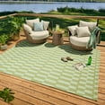thumbnail image 2 of Beautiful By Drew Barrymore 5' x 7' Sage Stripes Outdoor Rug, 2 of 13
