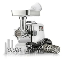 STX International Turboforce 3000 Series Electric Meat Grinder – 3-Speed, 3000W Max Power, Size #12, Includes 4 Grinding Plates, 3 Sausage Stuffing Tubes, Kubbe Attachment, & More
