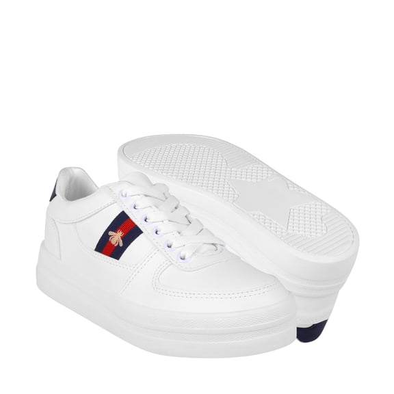 TENIS DAMA STYLO 173 SIMIPIEL BLANCO