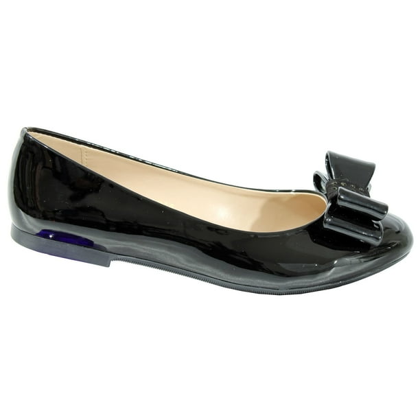 Zapato Flats Balerina Casual Niña Mujer T-23 Color Ngo Charol 1044 Kuali Shoes Piso Comodos
