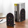 thumbnail image 5 of Picia Heart and Stars Pattern Wood Bookends for Shelves,Non-slip Bookends, Heavy Duty Wooden Bookend Support,1 Pair, 5 of 8