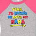 thumbnail image 4 of Inktastic Yeah I'd Rather Be with My Nana in Red Yellow and Blue Boys or Girls Baby Bodysuit, 4 of 5