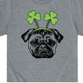 thumbnail image 3 of Instant Message - Pug Shamrock Headband - Youth Short Sleeve Tee, 3 of 6