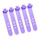thumbnail image 1 of Organizador de cables de silicona reutilizable de 5 piezas, bridas flexibles para auriculares, TV, cables USB, ordenador, bolsas de comida, cortinas, paraguas y soluciones de almacenamiento., 1 of 8