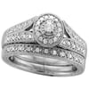1/4 Carat T.W. Diamond Bridal Set in Argentium Silver