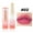 B, variant on pstuiky Lip Stain Marker, 4-color Warm Lip Balm Glitter Antidrying Long-lasting Hydrating Jelly Lipstick Lip Liner and Lipstick Combo