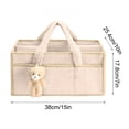 thumbnail image 6 of XIBUFE Diaper Caddy Organizer with Handle,Portable Diaper Storage Basket Bin for Wipes,Shower Gift Basket for Woman Man,Car Caddy Organizer,Ivory, 6 of 7