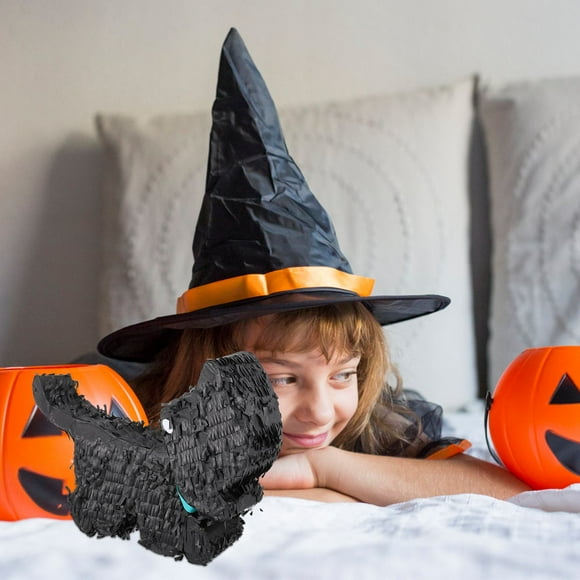 OULII Children's Pinata Dog Shaped Pinata Toy Black Paper 1Set for Holiday Parties