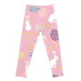 thumbnail image 5 of Zylarhe Girls' Yoga Leggings Pants Easter Print Girls Joggers Stretchy Casual Pants for Toddlers and Kids Outfit Soft Bottoms for Everyday Activities 11-12 Years Pink, 5 of 5