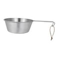thumbnail image 3 of Tazón de camping, utensilio para comer al aire libre, acero inoxidable, 2 L de profundidad, taza, utensilios de cocina para mochileros, senderismo y b, 3 of 8