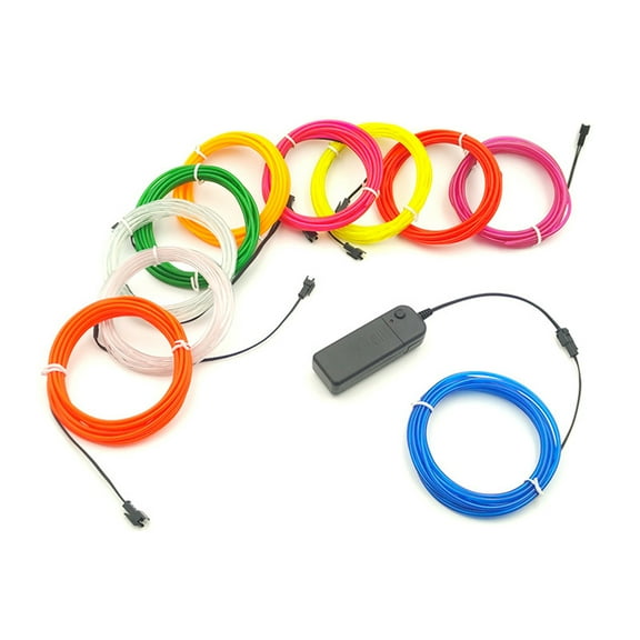 Raindrops 1Set 78.7Inch Red El Wire Lights 360 Degrees Illumination For Diy Enthusiasts Car Decoration Light Strip