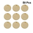 thumbnail image 3 of Phlegsive 50Pcs 40mm Unfinished Wooden Discs with Holes for DIY Jewelry, 3 of 6