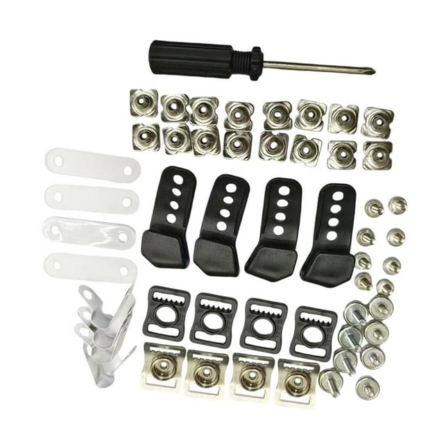 Adaptador de correa de la barbilla de reemplazo de reemplazo de reemplazo de la barbilla de reemplazo de casco de hockey de 53pcs, kit de hardware del