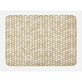 thumbnail image 1 of Abstract Bath Mat, Repetitive Geometry Hexagon Motifs Minimal Modern Flair Illustration, Plush Bathroom Decor Mat with Non Slip Backing, 29.5" X 17.5", Dark Sand Brown White, by Ambesonne, 1 of 2