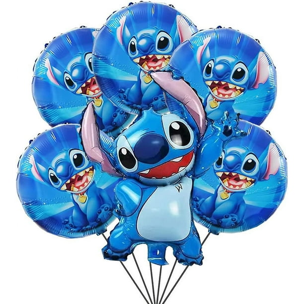 6 globos de Lilo y Stitch, decoración de fiesta de Lilo y Stitch.