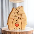 thumbnail image 3 of CHAO Rompecabezas Familiar De Madera Con Forma De Oso Decorativo, 3 of 5
