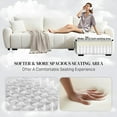 thumbnail image 4 of 110" L Shaped Modern Boucle Sofa Modular Sectional Cloud Couch with Ottoman, Tufted 4-Seat Deep Seat Sofa with Pillows for Living Room, Bedroom and Apartment, Cream White, 4 of 9
