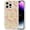 Light Pink, variant on KOMI Case for iPhone 14 Pro, Colorful Retro Oil Painting Printed Flower Laser Glossy Pattern Cute Curly Waves Border Exquisite Phone Cover Stylish Durable TPU Protective Case for Girls Women
