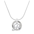 thumbnail image 1 of Delight Jewelry Silvertone Small Gelato Script Initial - R - Joy Ring Charm Necklace, 18", 1 of 4