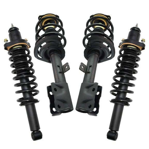 TRQ Front and Rear Strut & Coil Spring Assembly Set Driver & Passenger Sides Fits Select 11-17 Jeep Compass