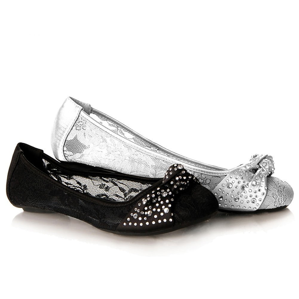 Sweetie's Shoes Black Lace Stone Knot 
