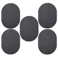 thumbnail image 1 of Furnish My Place Modern Indoor/Outdoor Commercial Navy Rug, Modern Area Rug, Baby Nursery Mat, Pet-Friendly Carpet for Living Room, Playroom, Made in USA, 1.5' x 2.25' Oval - Set of 5, 1 of 5