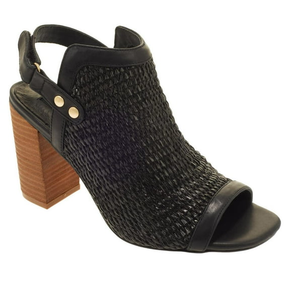 Steven Raffia Sweep Leather Pump