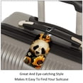 thumbnail image 3 of Square 2Pack PU Leather Panda Sunflower Cruise Luggage Tag with Privacy Cover and Name ID Tag for Travel Handbags Backpacks Luggage Tags, 3 of 6